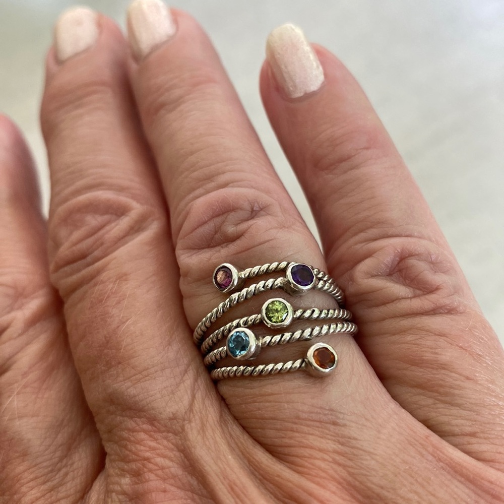 Samuel B. Multi Gemstone Sterling Ring - image 4